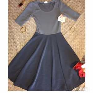 Lularoe NWT Nicole Dress XS blue grey